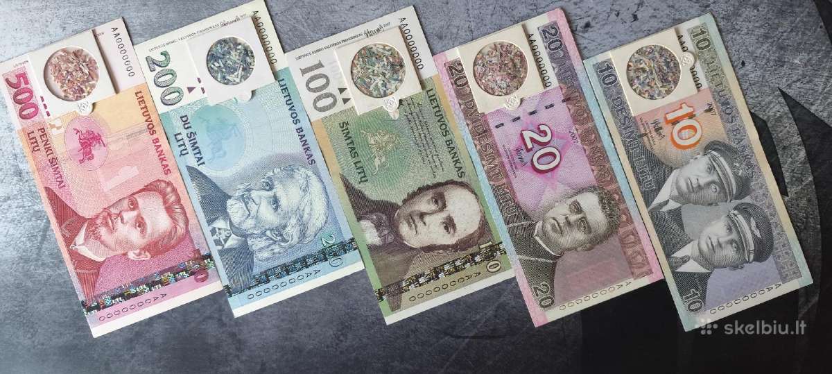 Lietuvos banko sunaikinti litų banknotai
