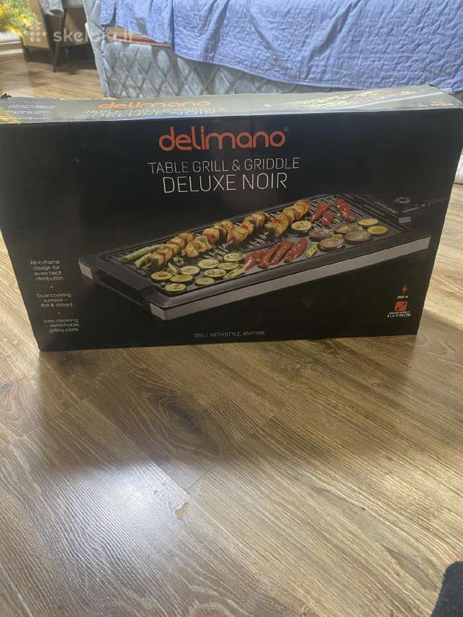 Delimano table griil griddle deluxe noir