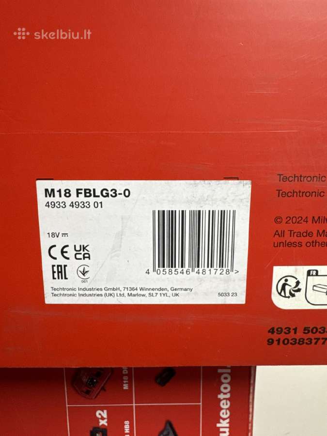 Lapų pustūvas Milwaukee M18fblg3 - nuotraukos Nr. 3