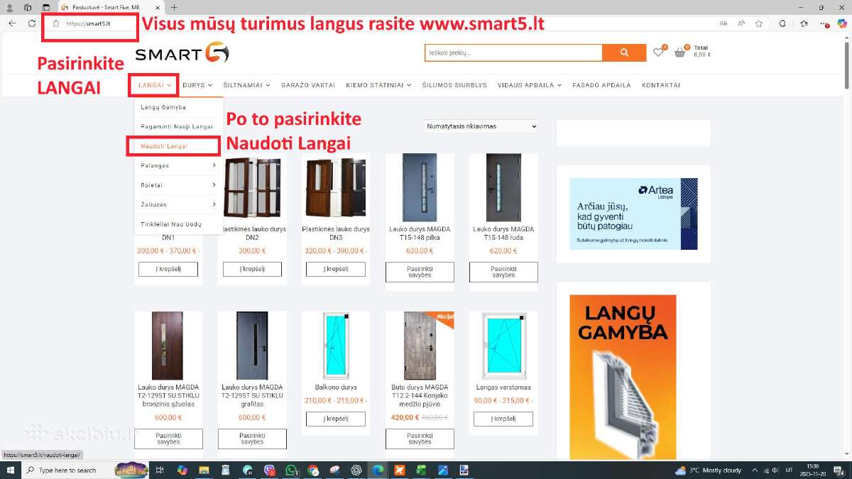 Naudoti langai ir durys - nuotraukos Nr. 6