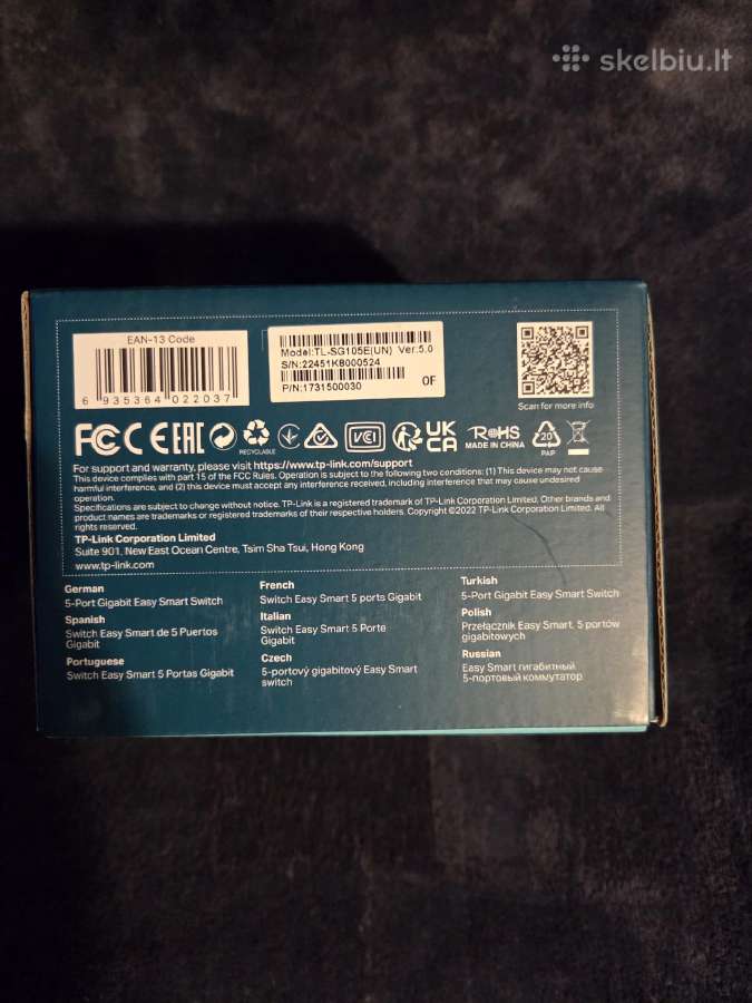 Tp Link switch 5 port - nuotraukos Nr. 3