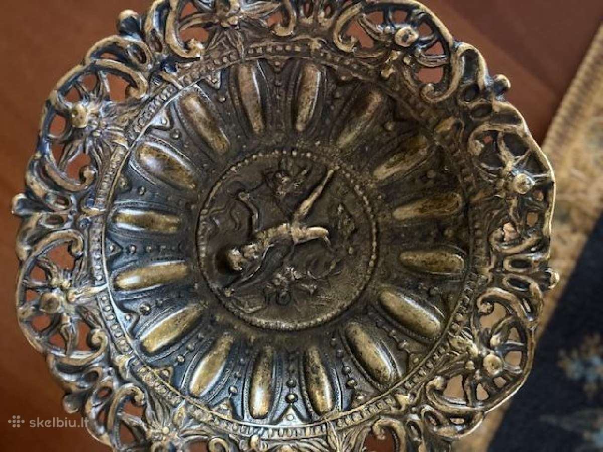 Vintažinis dekoratyvinis itališkas žalvario dubuo