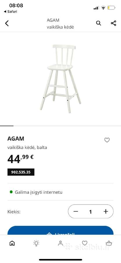 Ikea Agam kėdutės, kėdės vaikams - nuotraukos Nr. 3