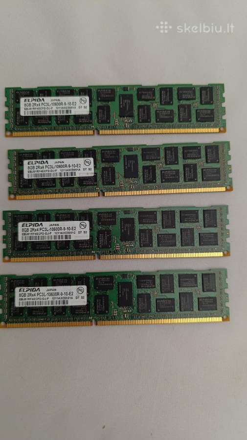 RAM Elpida 8gb 2rx4 Pc3-10600r-9-10-e2