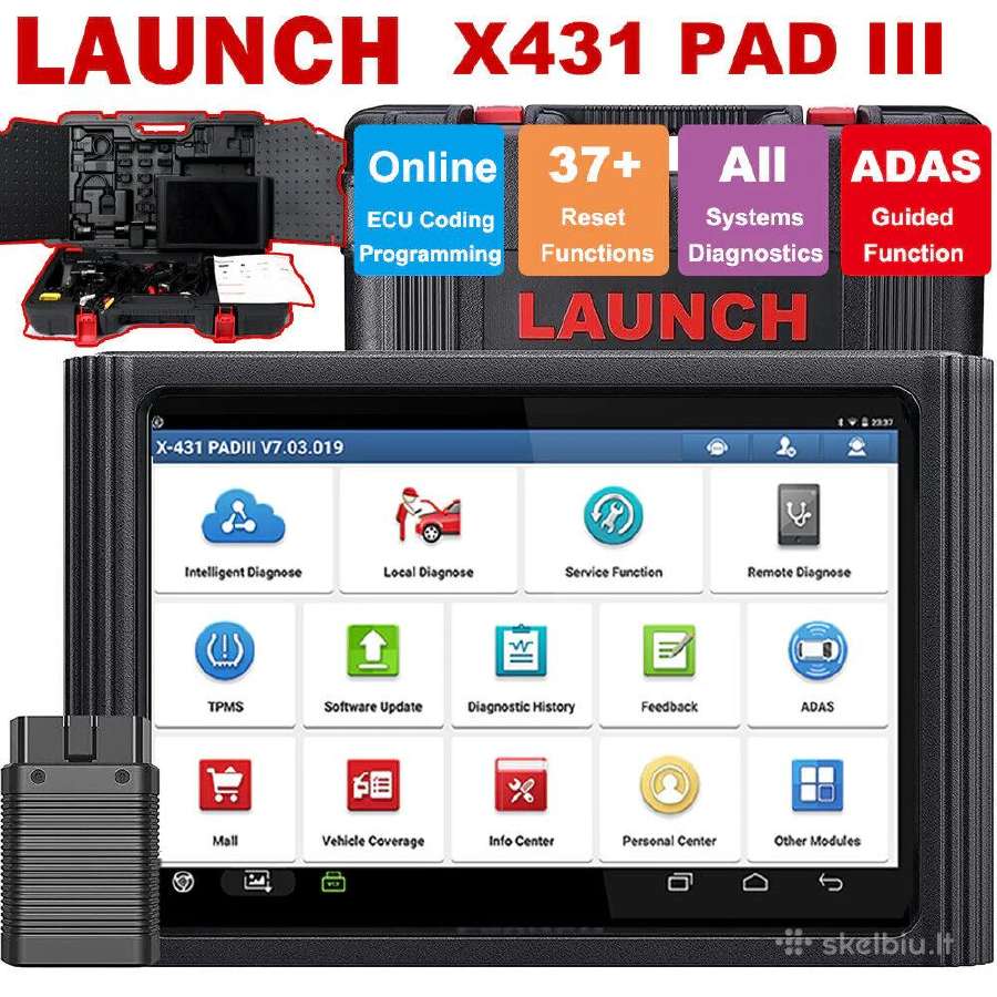 Launch X431 Pad III diagnostika profesionali - nuotraukos Nr. 4