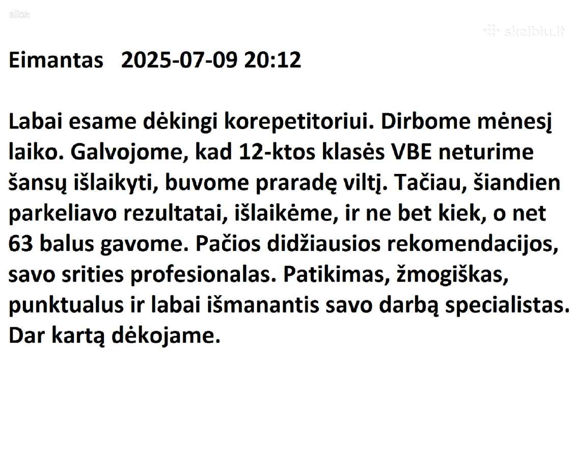 Gyvai Matematikos ir Fizikos Korepetitorius Vbe - nuotraukos Nr. 9