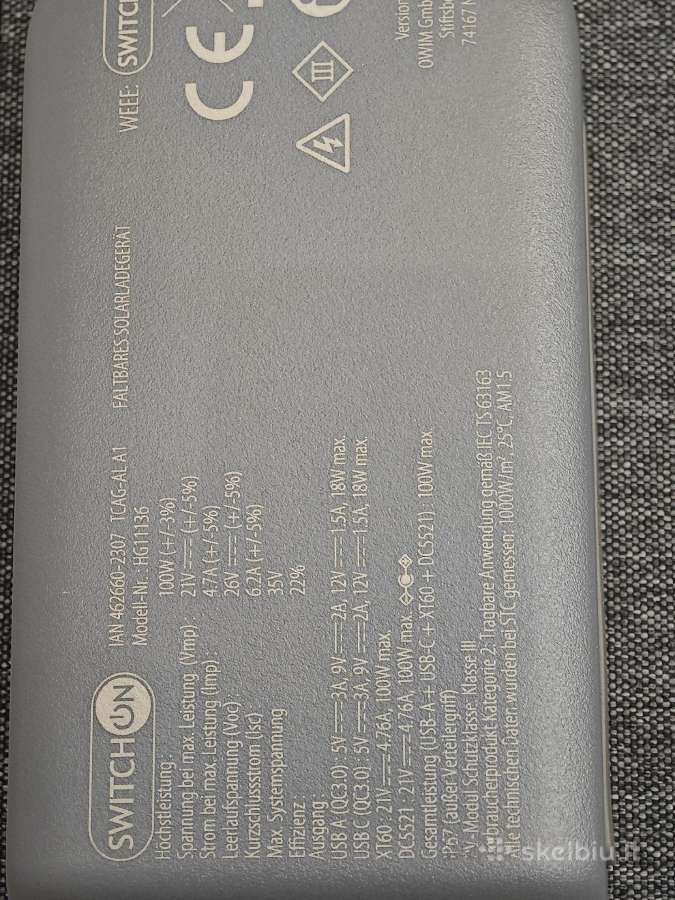 Saulės baterija 100 w nešiojama - nuotraukos Nr. 3