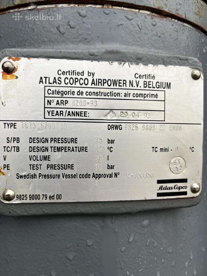Atlas copco 37kw sraigtinis kompresorius - nuotraukos Nr. 6
