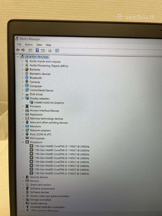 Dell Latitude 5520 i5-1145g7 16 GB RAM 512 GB SSD - nuotraukos Nr. 8