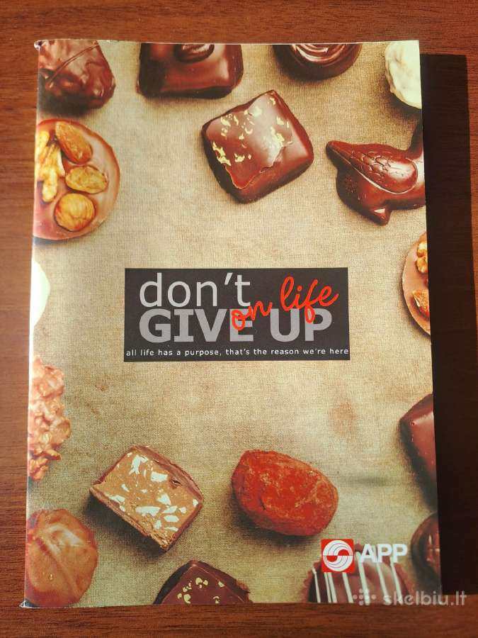 Don't give up on life sąsiuvinis langeliais