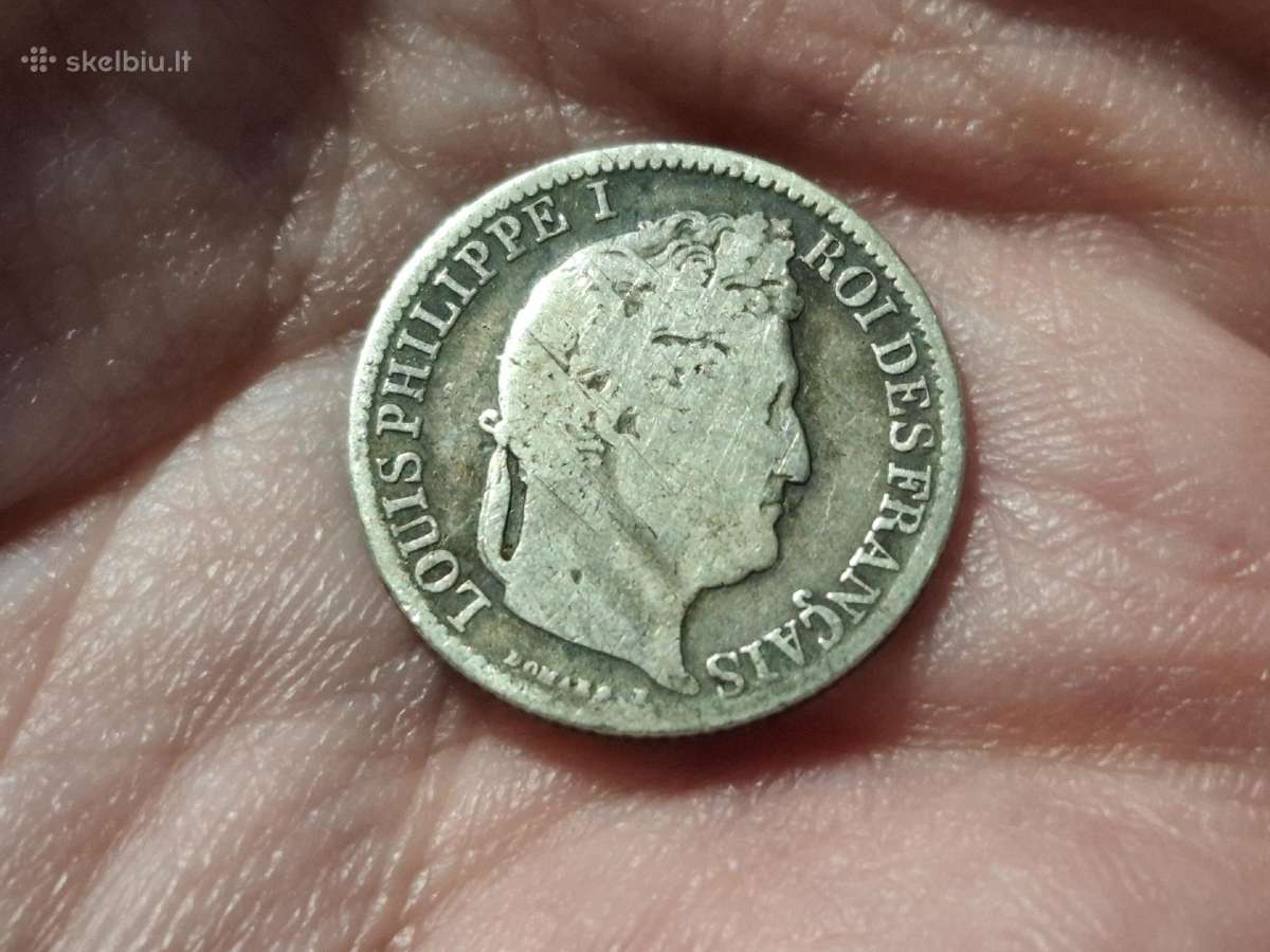 Prancūzija 1/2 franko 1834 W sidabras - nuotraukos Nr. 2