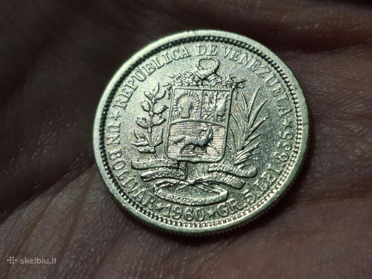 Venesuela 1 bolivaras 1960 sidabras