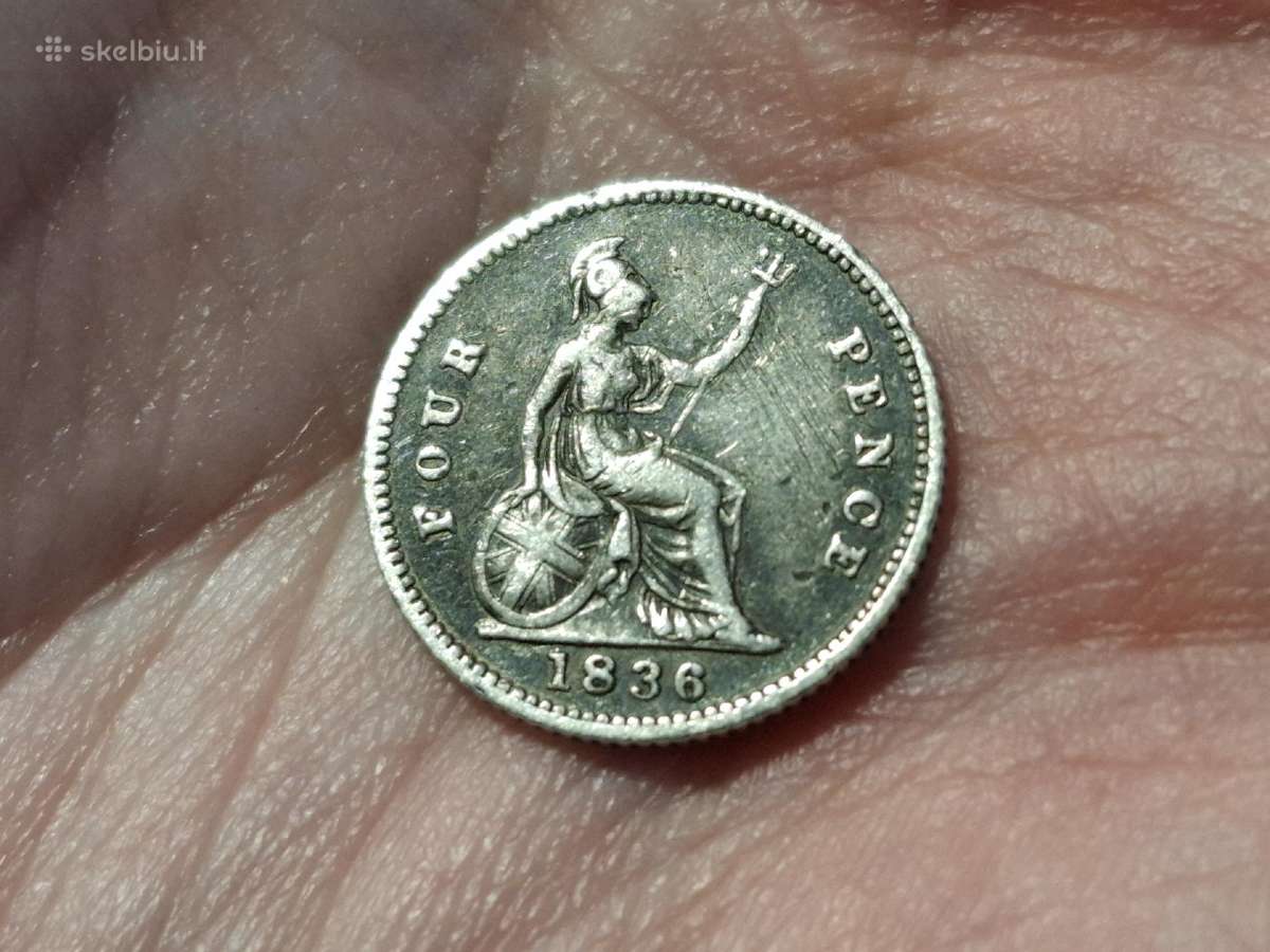 UK 4 pencai 1836 sidabras