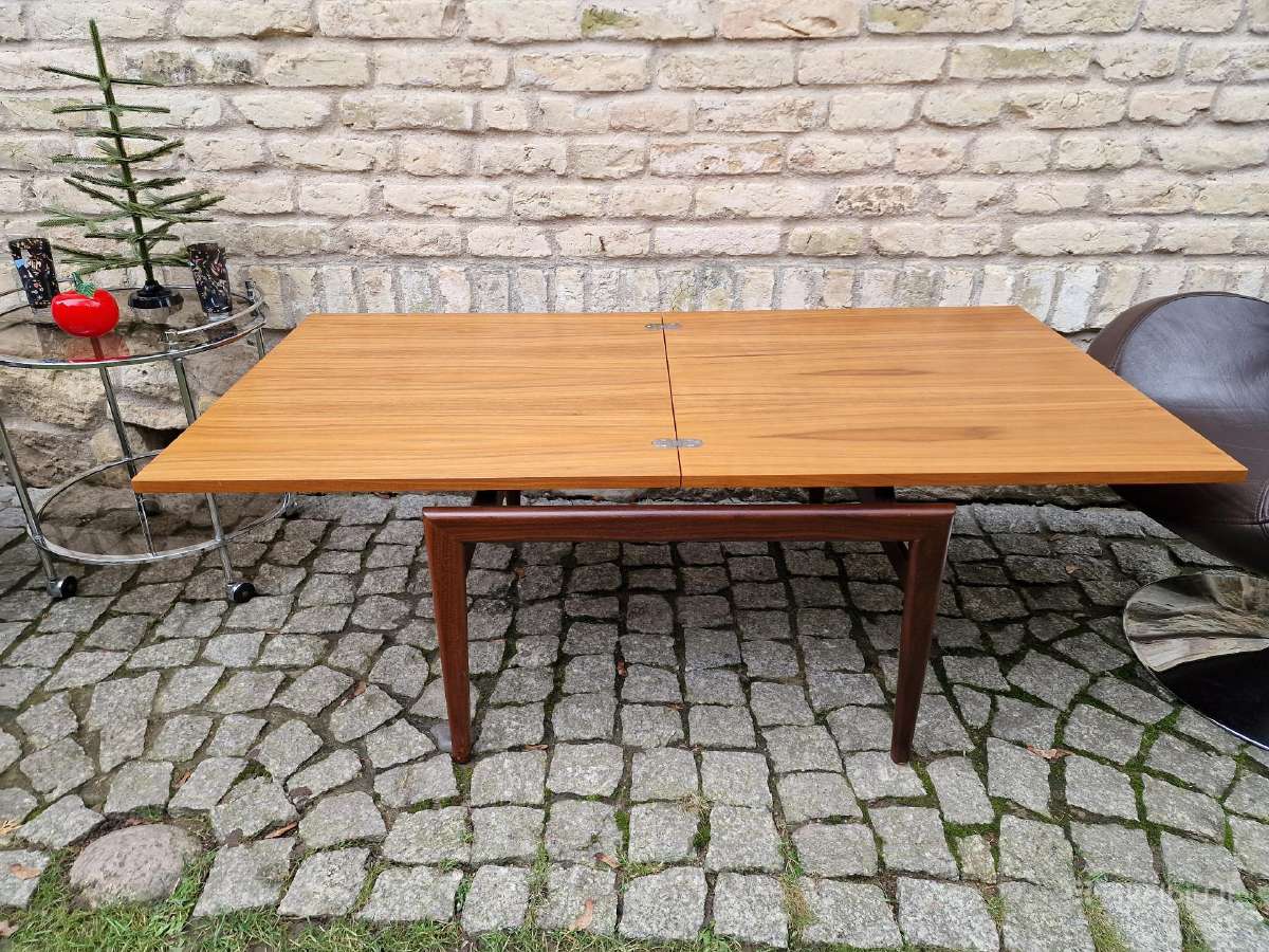 Vintažinis mid century tikmedžio kavos staliukas - nuotraukos Nr. 6