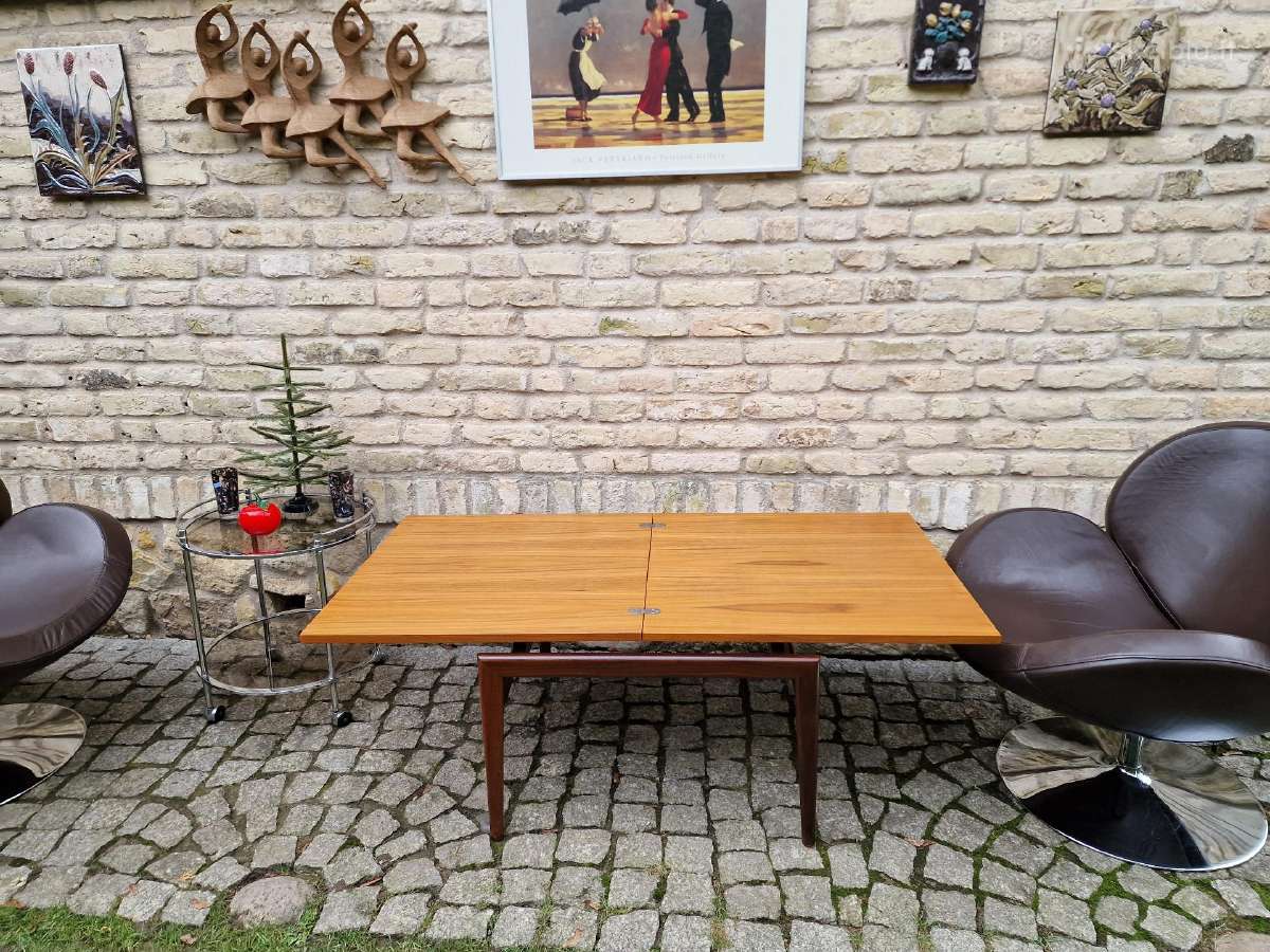 Vintažinis mid century tikmedžio kavos staliukas - nuotraukos Nr. 11