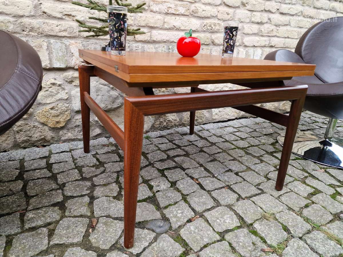 Vintažinis mid century tikmedžio kavos staliukas - nuotraukos Nr. 19