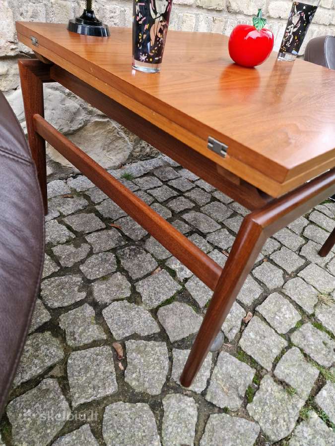 Vintažinis mid century tikmedžio kavos staliukas - nuotraukos Nr. 26