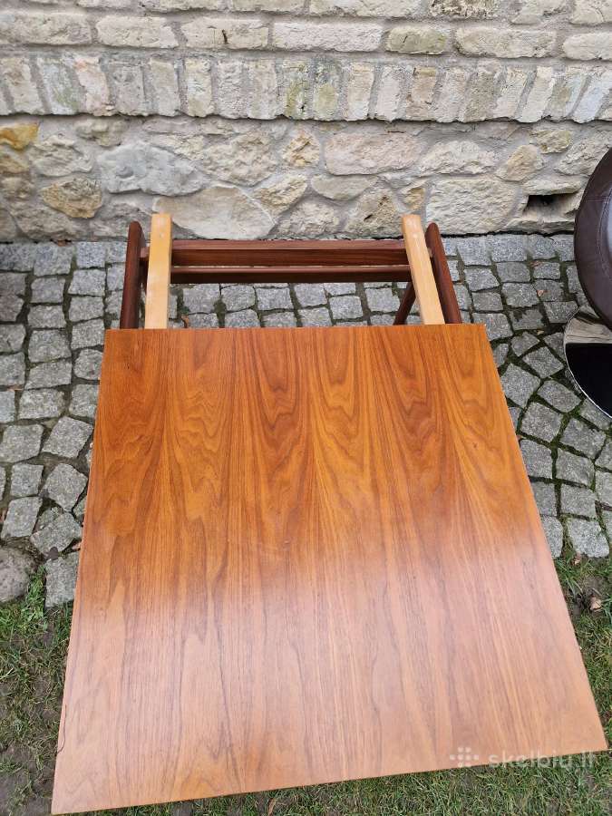 Vintažinis mid century tikmedžio kavos staliukas - nuotraukos Nr. 27
