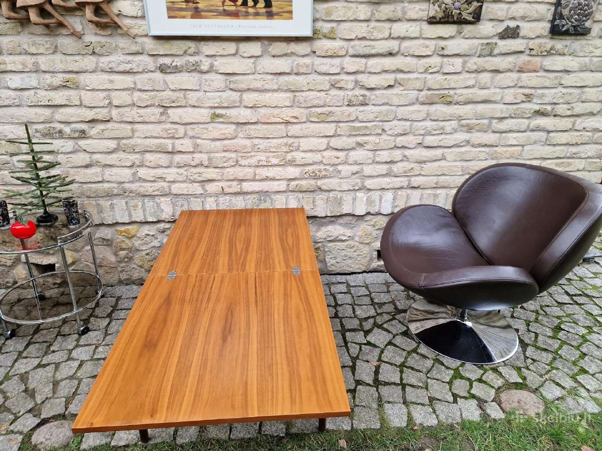 Vintažinis mid century tikmedžio kavos staliukas - nuotraukos Nr. 29