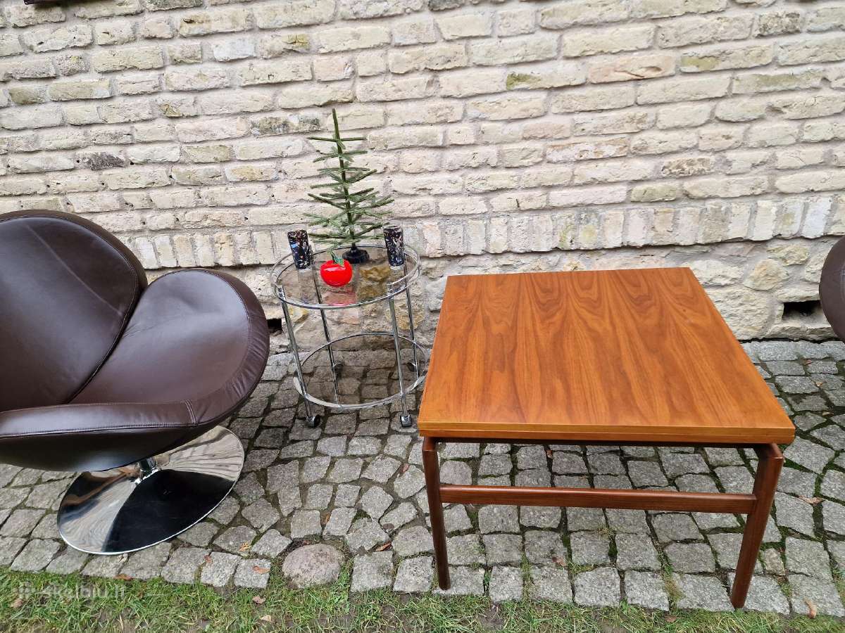 Vintažinis mid century tikmedžio kavos staliukas - nuotraukos Nr. 34