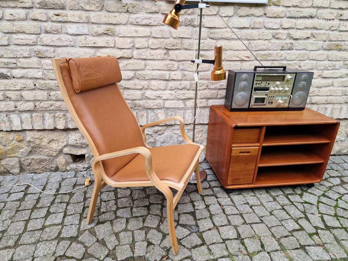 Vintažinis mid century autorinis odinis fotelis - nuotraukos Nr. 19