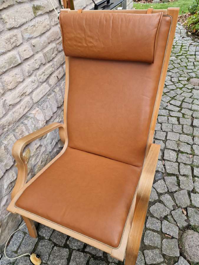Vintažinis mid century autorinis odinis fotelis - nuotraukos Nr. 22