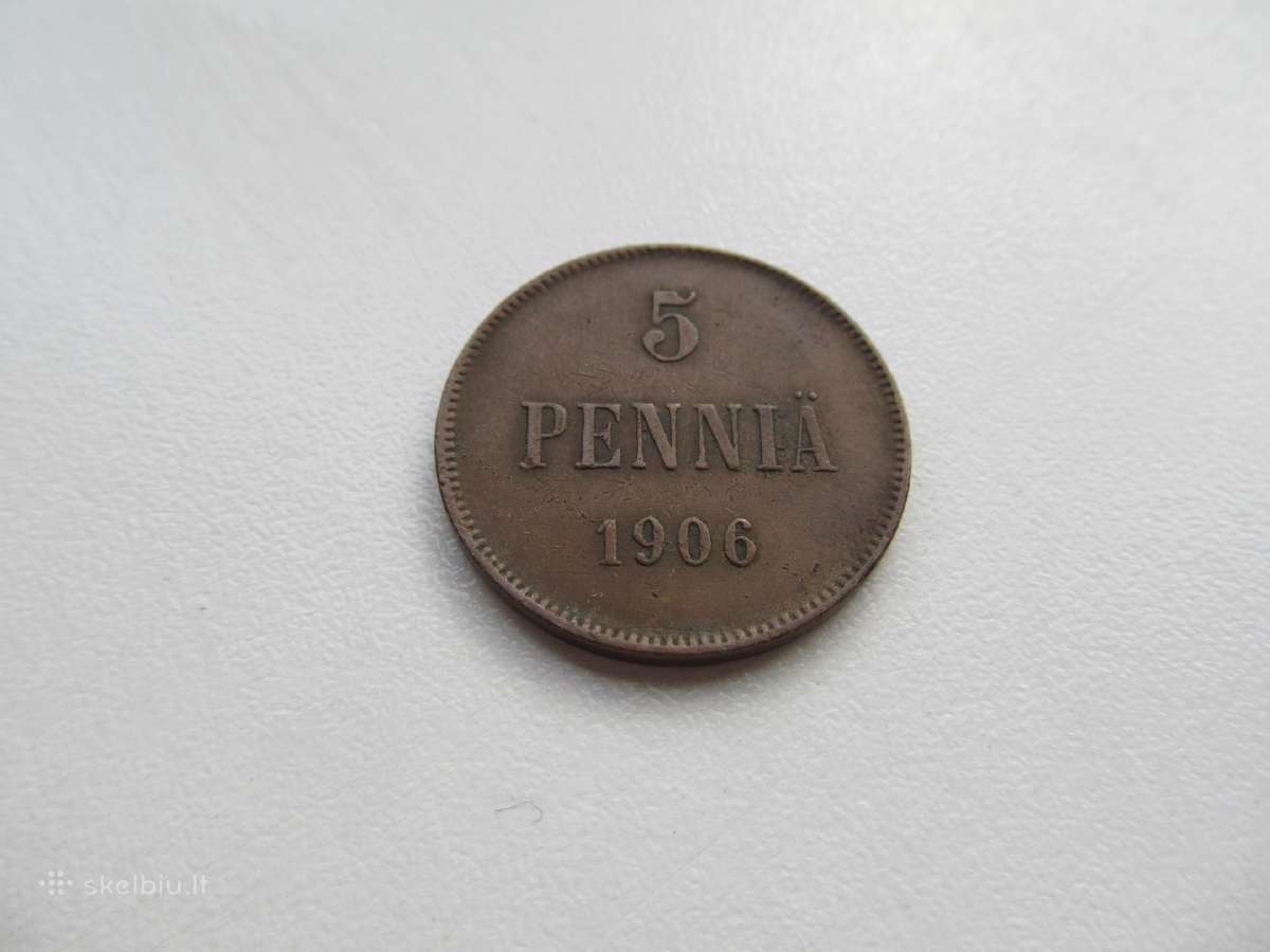 5 pennia , Suomija Rusija , 1906