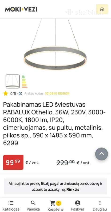 Modernus LED šviestuvas - nuotraukos Nr. 2