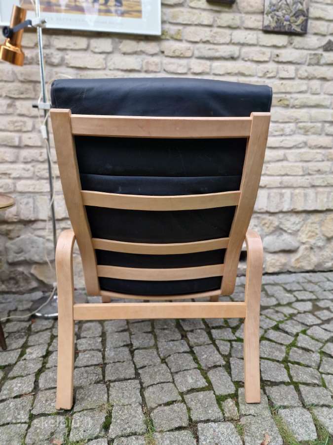 Vintažinis mid century autorinis odinis fotelis - nuotraukos Nr. 10