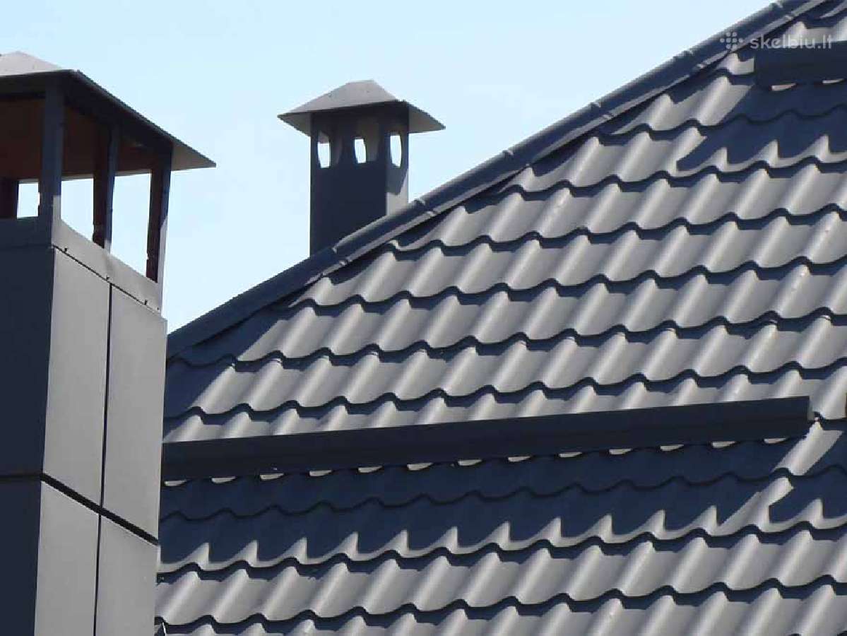 Stogo dengimas, ventiliuojamas fasadas, skardinam
