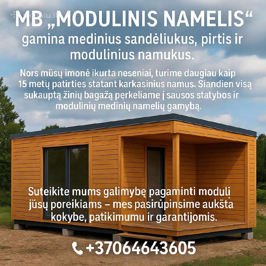 Parduodami sandeliukai, pirtys , nameliai