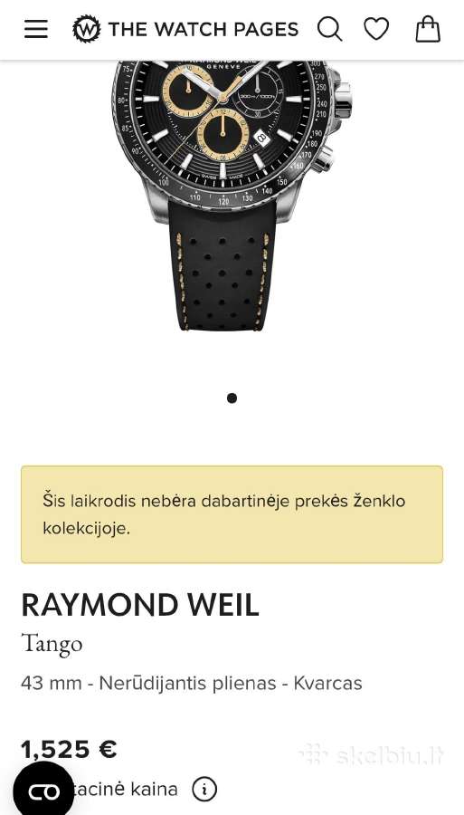 Raymond weil laikrodis