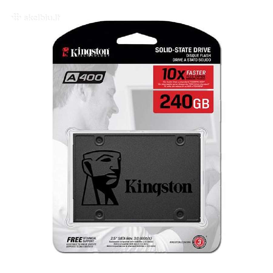 240gb SSD 2.5" Kingston (naujas, siuntimas)