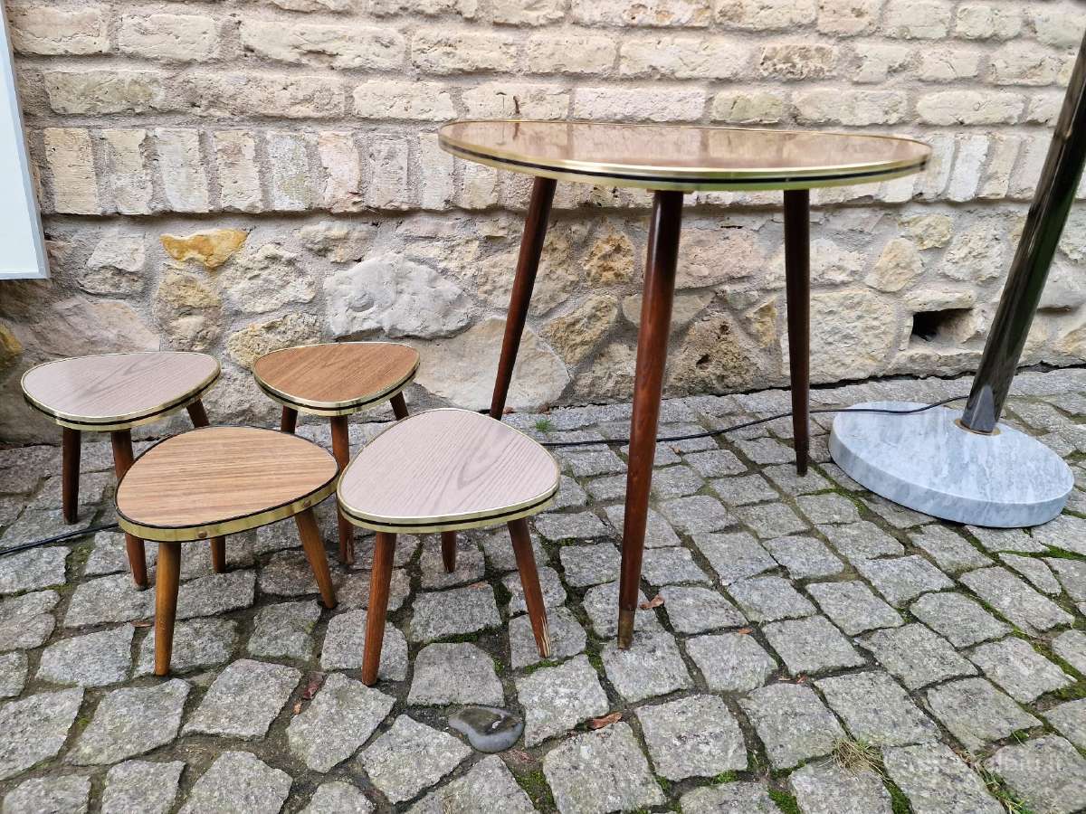 Vintažinis mid century kavos staliukas ir kt. - nuotraukos Nr. 2
