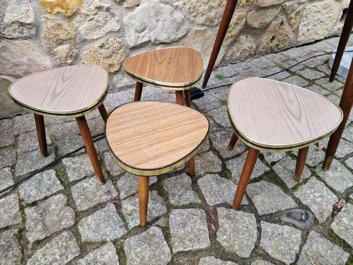 Vintažinis mid century kavos staliukas ir kt. - nuotraukos Nr. 6