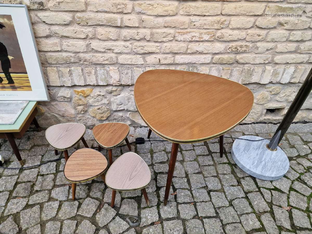 Vintažinis mid century kavos staliukas ir kt. - nuotraukos Nr. 7