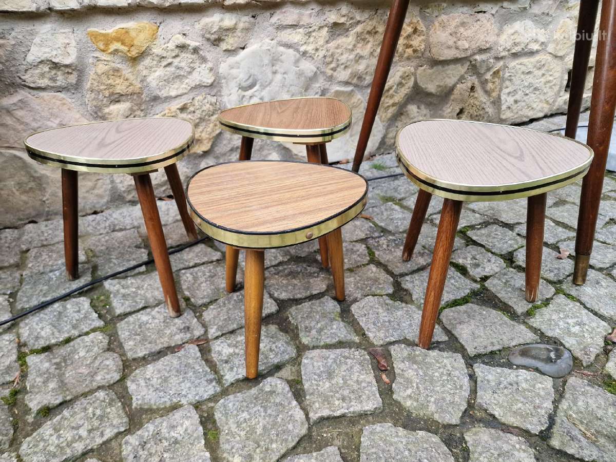 Vintažinis mid century kavos staliukas ir kt. - nuotraukos Nr. 9