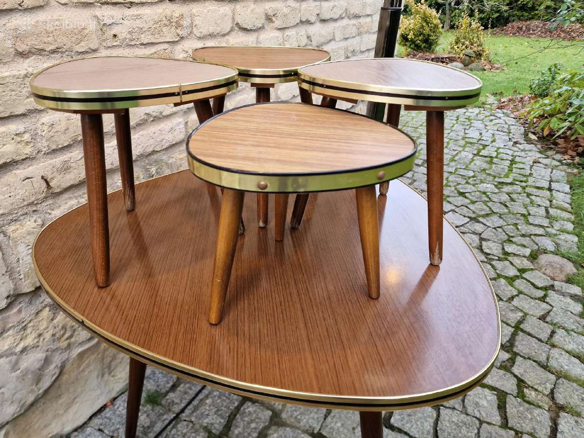 Vintažinis mid century kavos staliukas ir kt. - nuotraukos Nr. 12