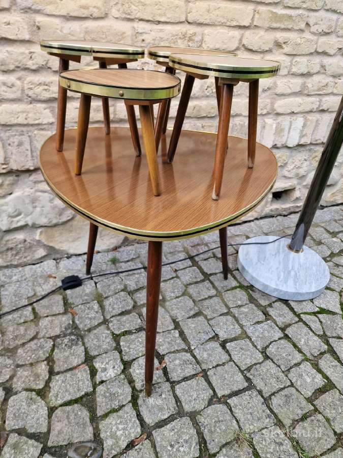 Vintažinis mid century kavos staliukas ir kt. - nuotraukos Nr. 15