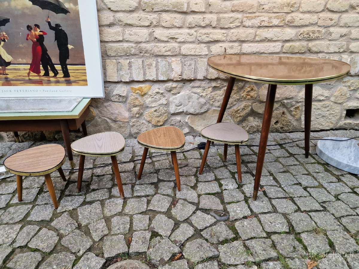 Vintažinis mid century kavos staliukas ir kt. - nuotraukos Nr. 17