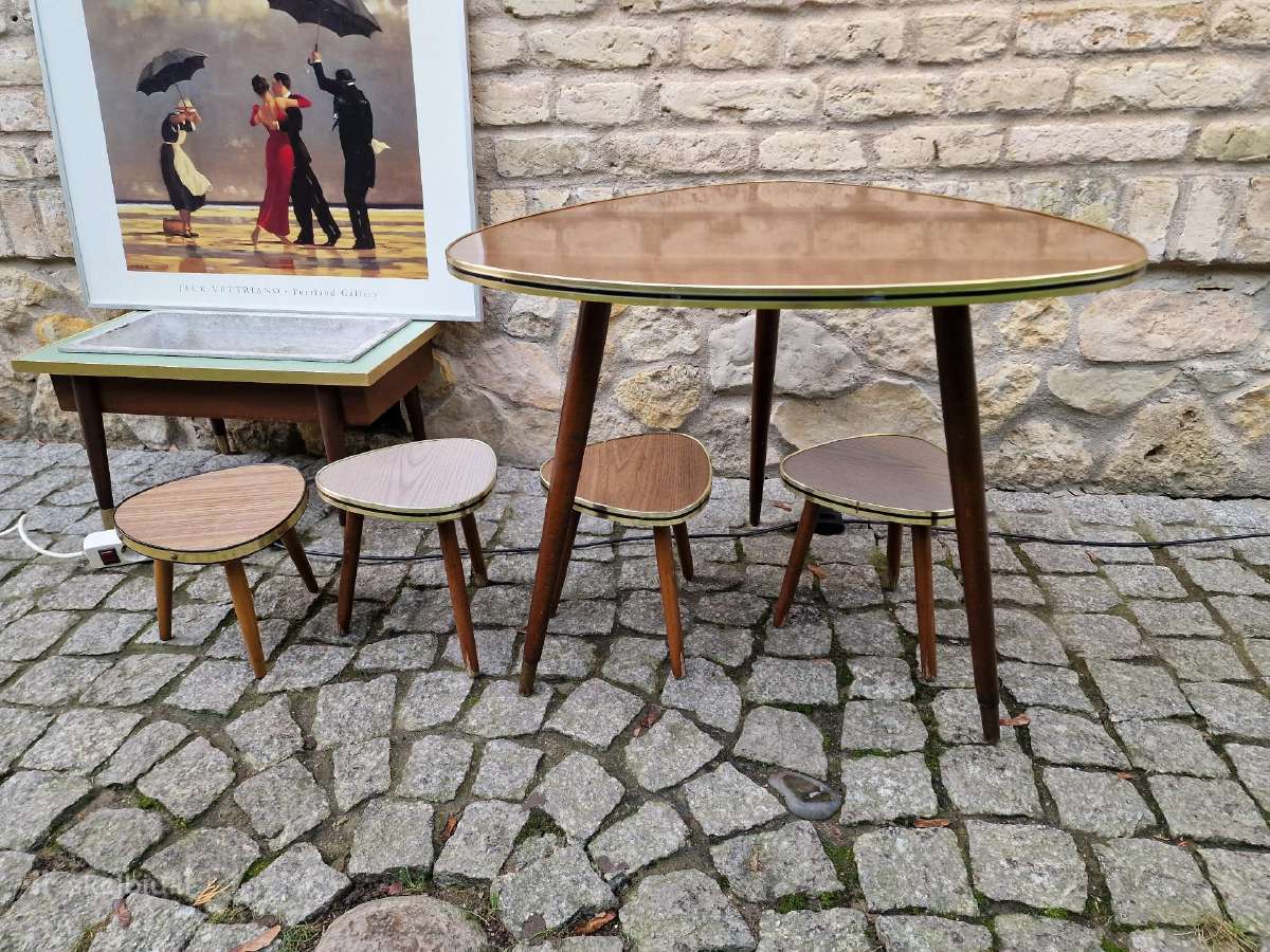 Vintažinis mid century kavos staliukas ir kt. - nuotraukos Nr. 26