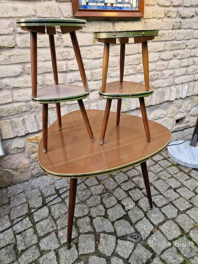 Vintažinis mid century kavos staliukas ir kt. - nuotraukos Nr. 29