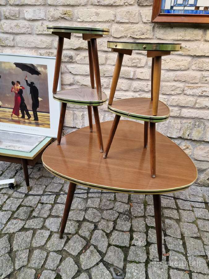 Vintažinis mid century kavos staliukas ir kt. - nuotraukos Nr. 31