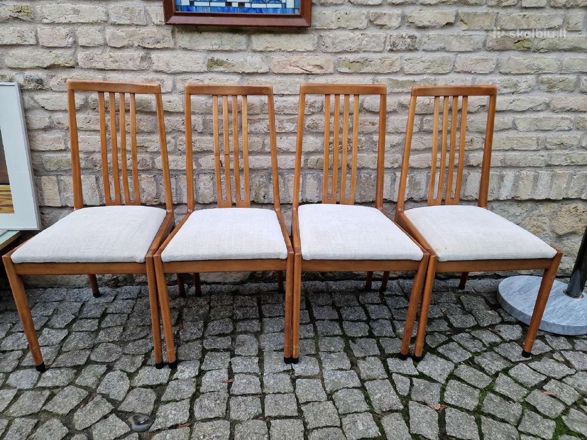 Vintažinės mid century bukmedžio kėdės - nuotraukos Nr. 2