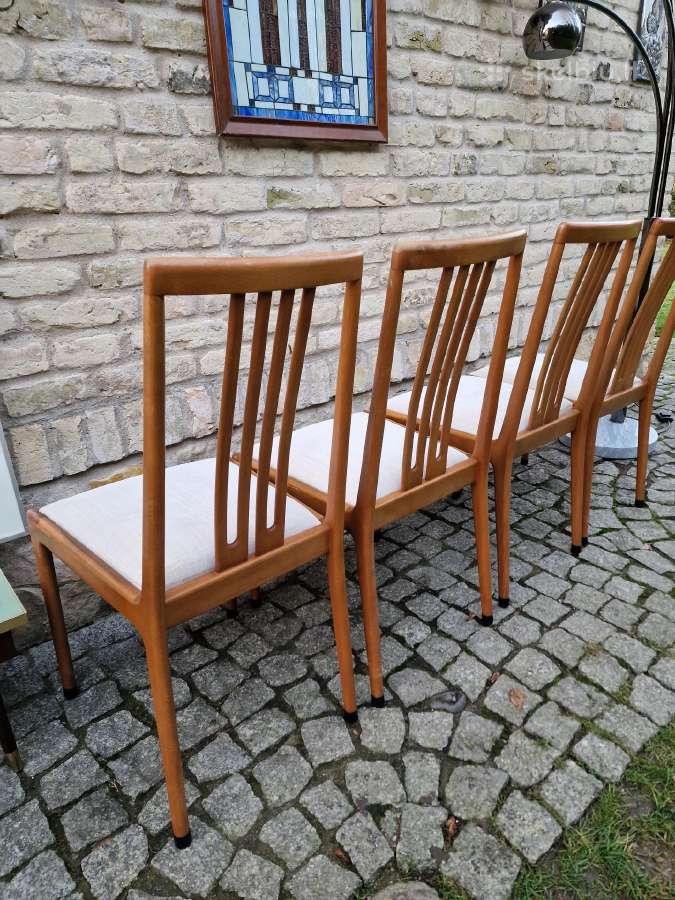 Vintažinės mid century bukmedžio kėdės - nuotraukos Nr. 3