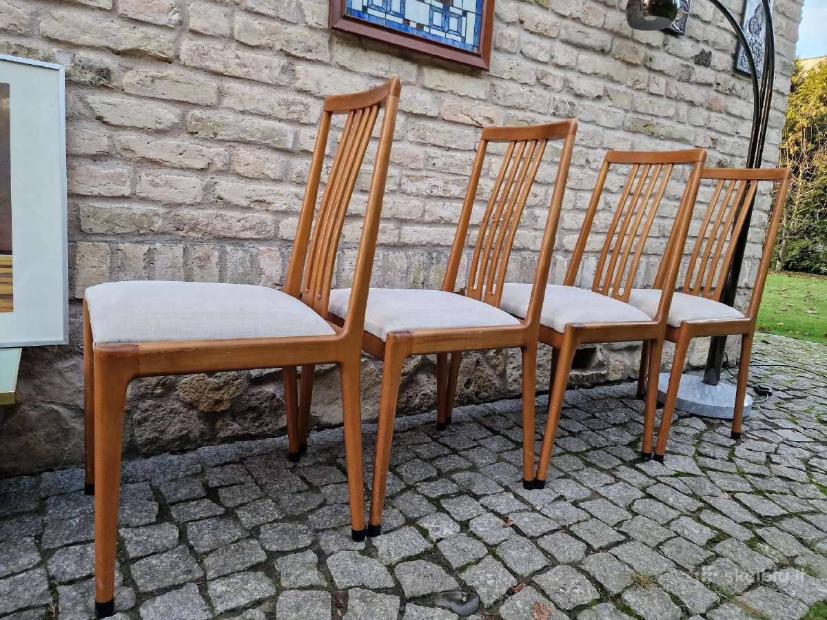 Vintažinės mid century bukmedžio kėdės - nuotraukos Nr. 4