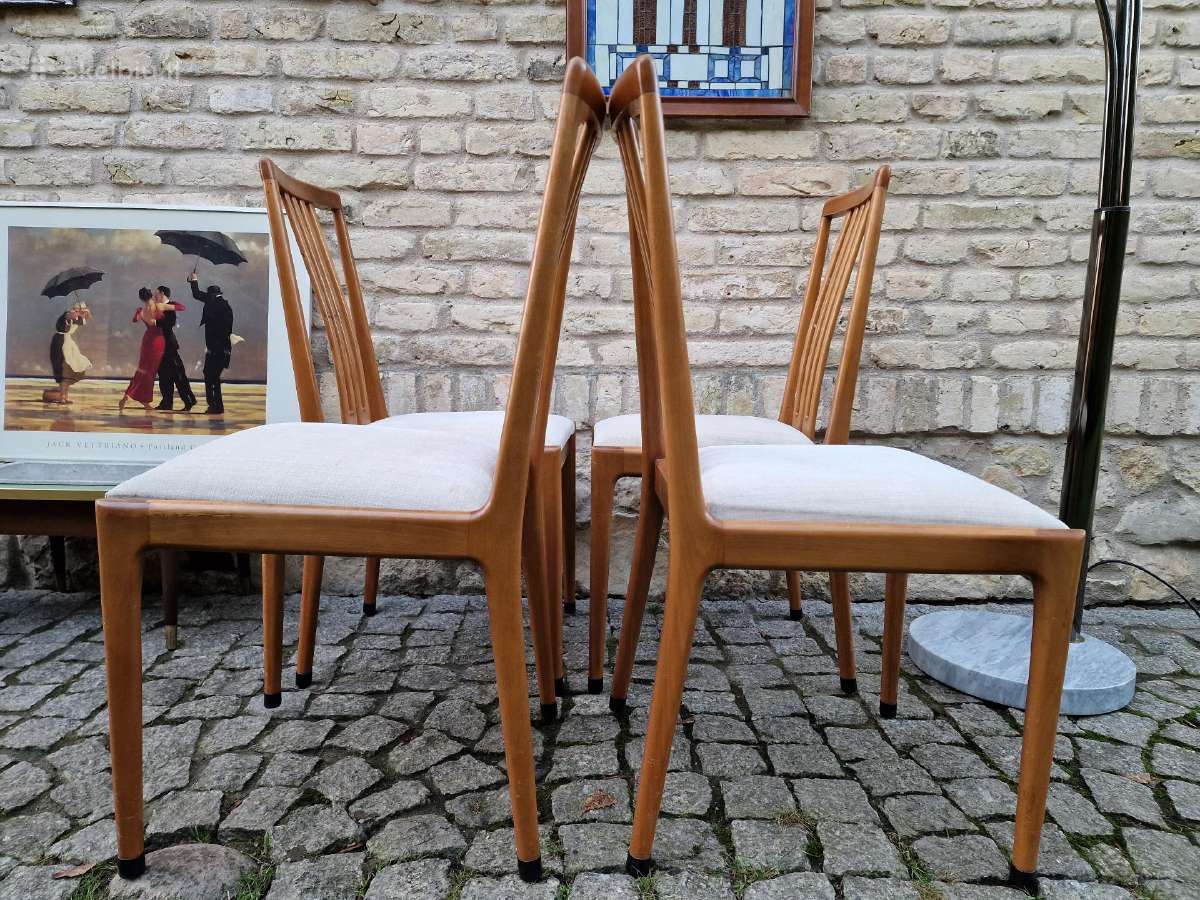 Vintažinės mid century bukmedžio kėdės - nuotraukos Nr. 5