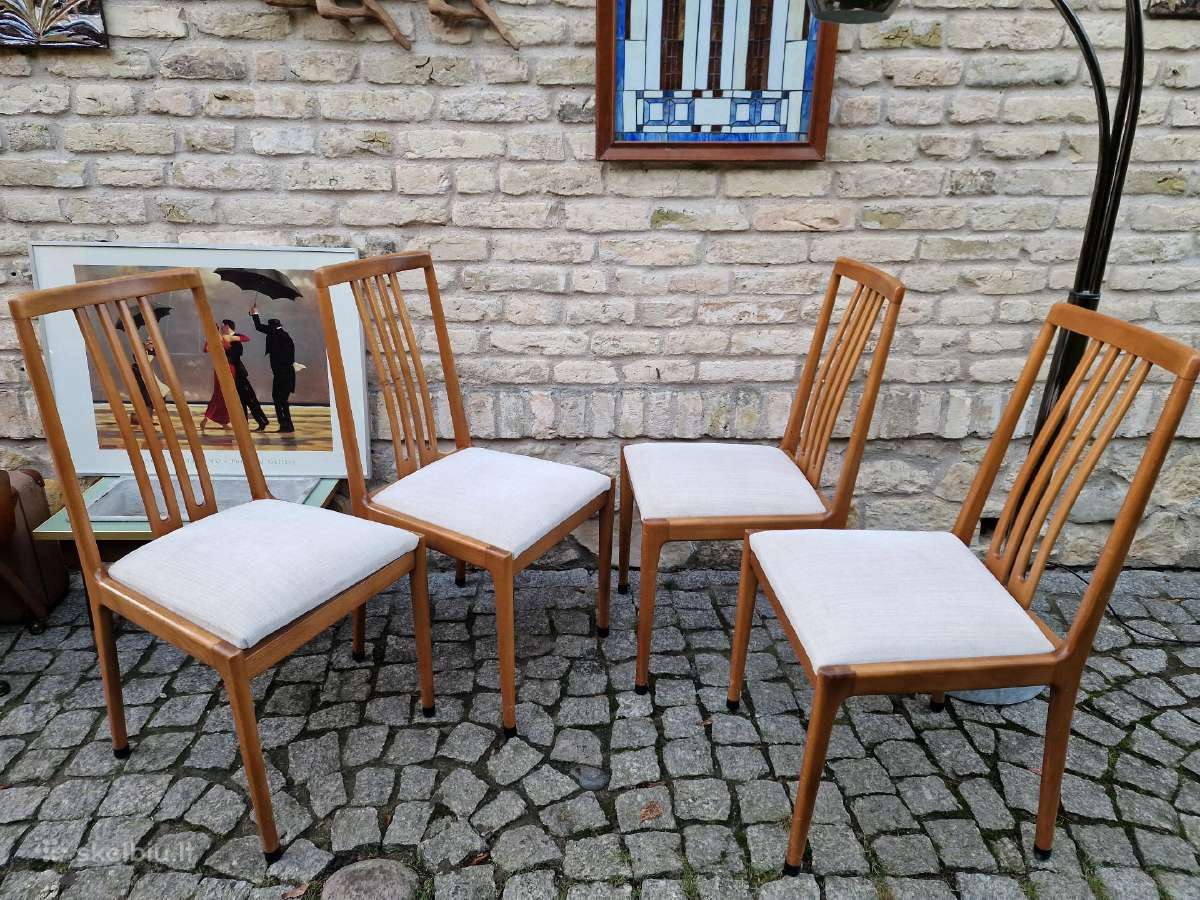 Vintažinės mid century bukmedžio kėdės - nuotraukos Nr. 7