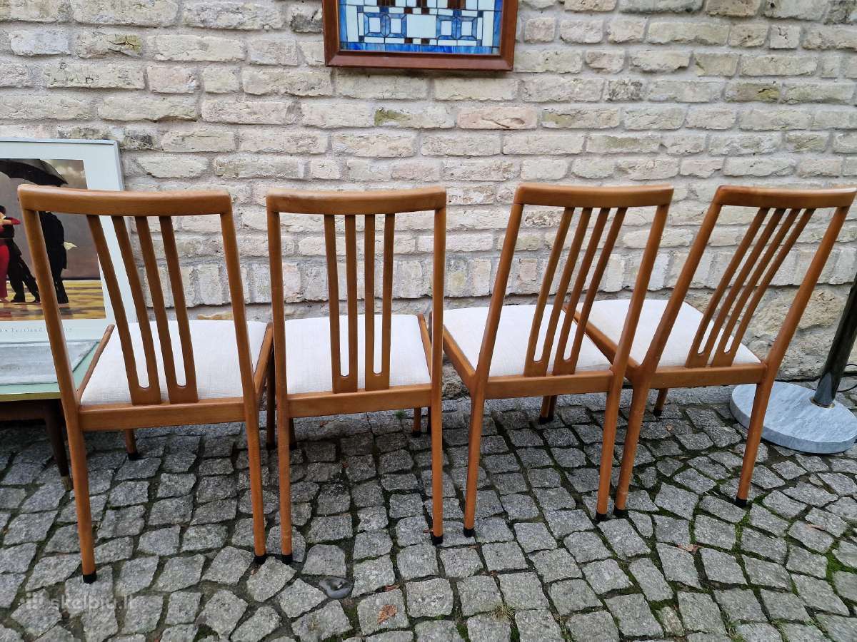 Vintažinės mid century bukmedžio kėdės - nuotraukos Nr. 12