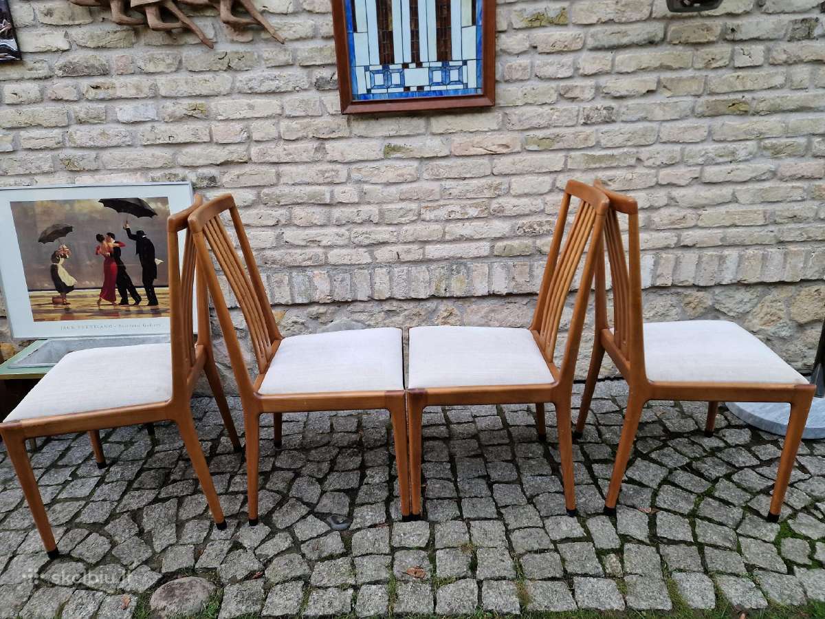 Vintažinės mid century bukmedžio kėdės - nuotraukos Nr. 16